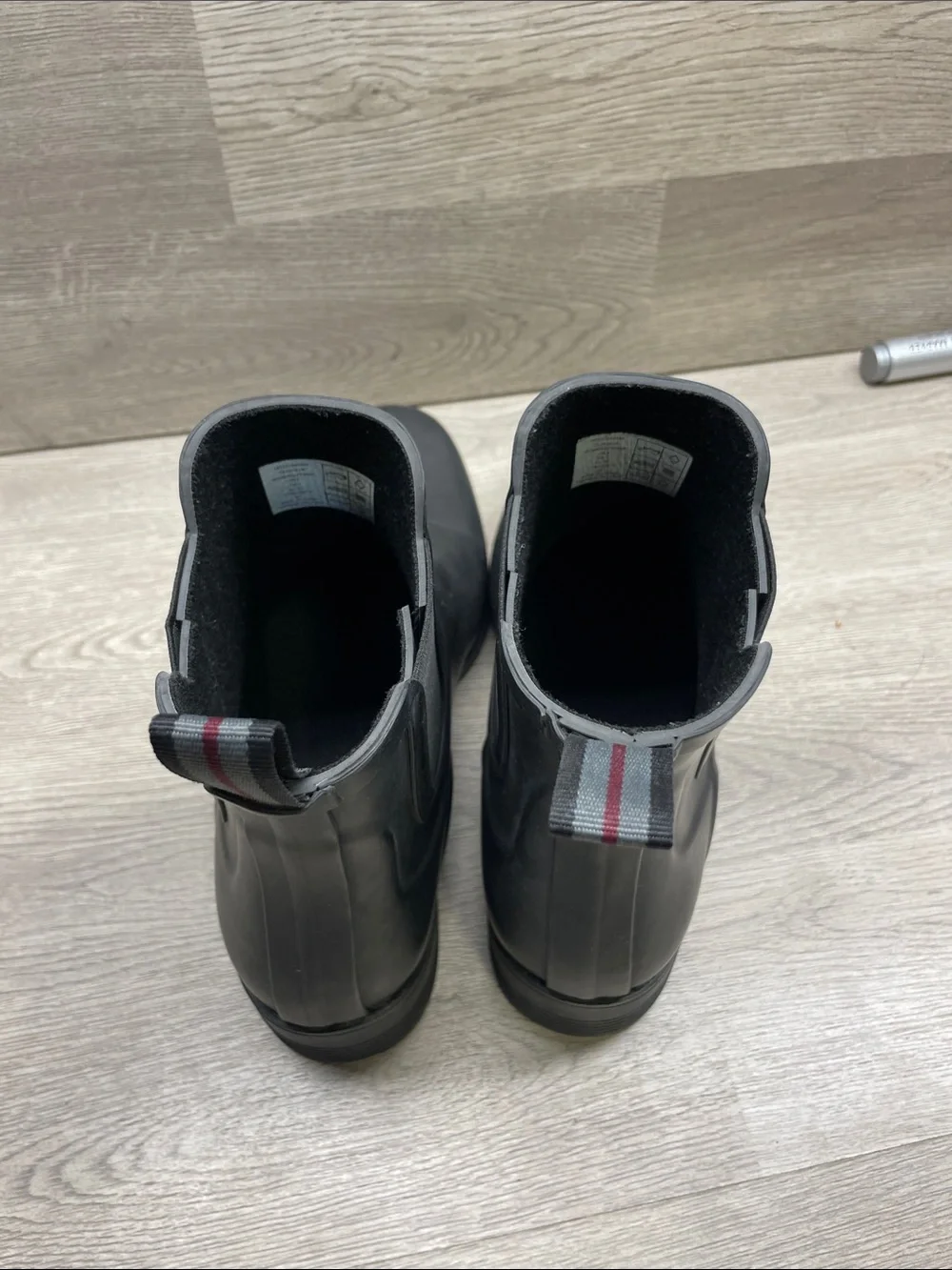 Lands' End Black Chelsea Rain Ankle Booties #1553